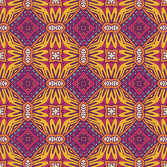 Ethnic seamless boho geometric pattern tile design surface