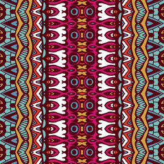 ethnic tribal festive pattern for fabric. Abstract geometric colorful seamless pattern ornamental.