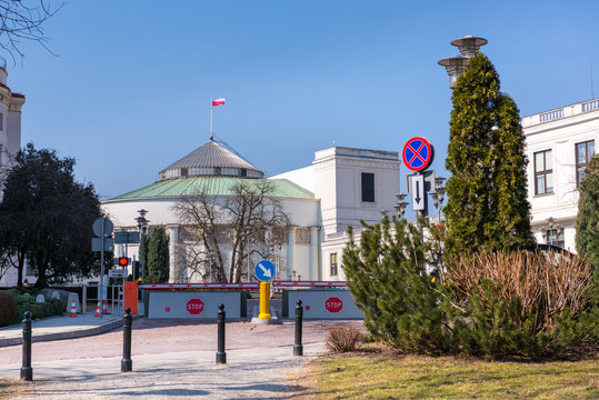 House of Parliament, Sejm, Wiejska street, Poland