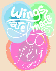 Colorful design inspirational quote