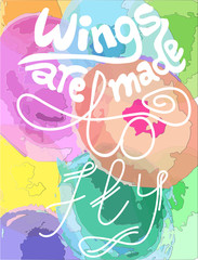 Fototapeta premium Colorful design inspirational quotation