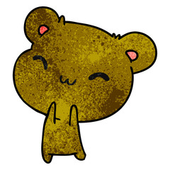 textured cartoon kawaii cute teddy bear
