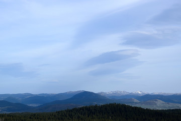 Fototapeta na wymiar Mountains panorama landscape of Durmitor National Park. Zabljak, Montenegro.