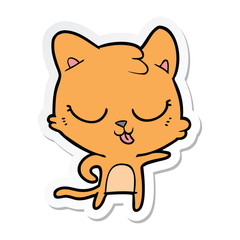 sticker of a cartoon cat