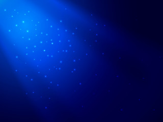 Ray of light in deep water. Vector illustration.