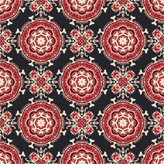 geometric abstract arabesque seamless pattern dark design