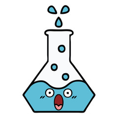 cute cartoon science beaker