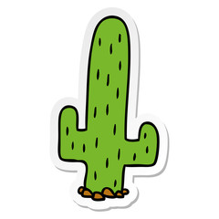 sticker cartoon doodle of a cactus