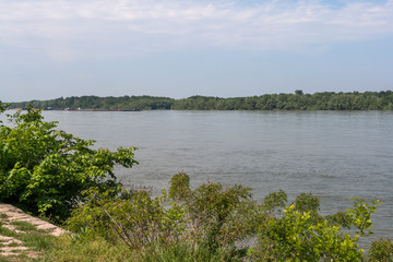 The Danube River passing through the city of Ruse, Bulgaria