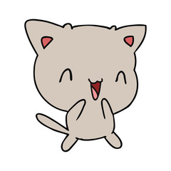 Obraz na płótnie Canvas cartoon of cute kawaii cat
