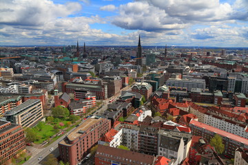 Naklejka premium Aerial view of Hamburg