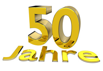 50 Jahre | 3D Text Gold
