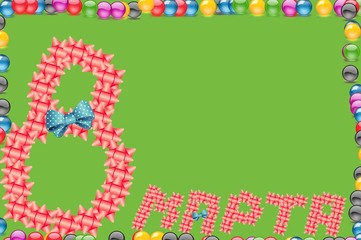 abstract background with colorful numbers