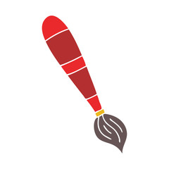quirky hand drawn cartoon paint brush