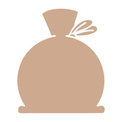 flat color retro cartoon bag