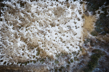 Obraz premium Abstract Aerial of snow covered trees