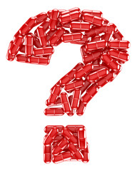 Medicines Collection® – Red question mark - obrazy, fototapety, plakaty