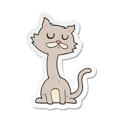 sticker of a cartoon cat