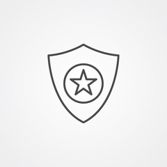 Police badge vector icon sign symbol