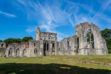 Fototapeta premium Netley Abbey, a ruined 13th century medieval monastery, near Southampton, Hampshire, England, UK