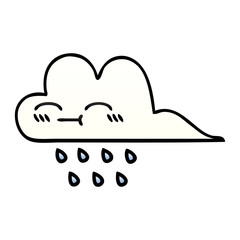 gradient shaded cartoon rain cloud