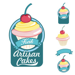 Cake desserts Ice cream chery logo