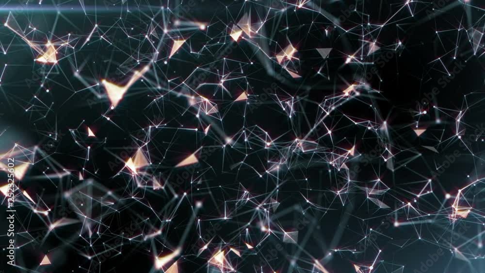 Poster organic movement of the chamber and particles in space.4k rendered computer generated video abstract