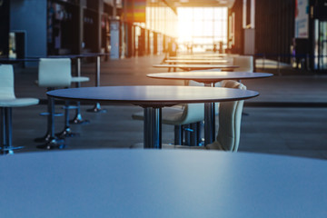 empty cafe in the business center