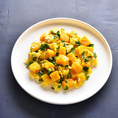 Stir-fried pumpkin with eggs