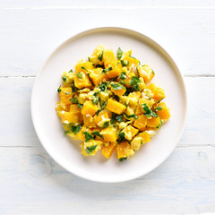 Stir-fried pumpkin with eggs