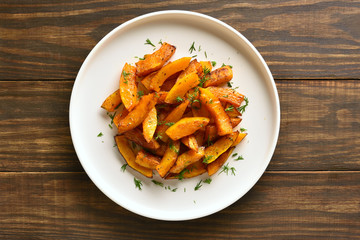 Baked pumpkin slices