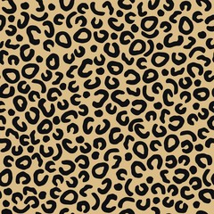 vector animal skin seamless pattern of leopard print
