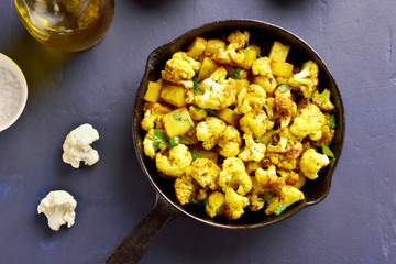 Indian style cauliflower with potatoes