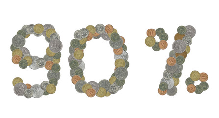 90 percent with old coins