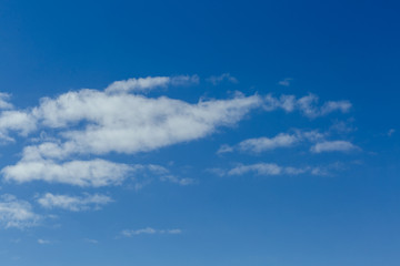 clear spring sky with clouds with copy space