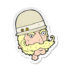sticker of a cartoon victorian big game hunter