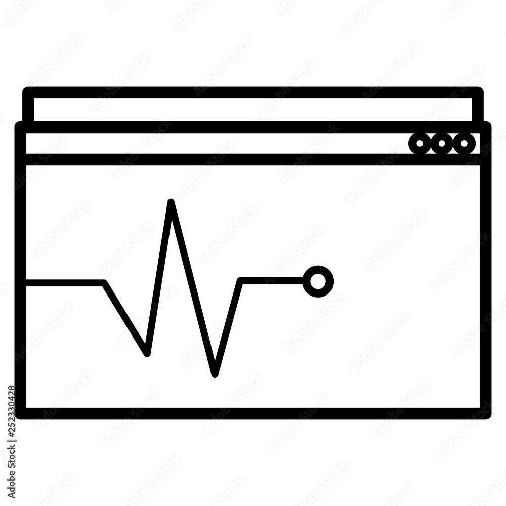 Poster template webpage with pulse line