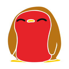 cartoon cute kawaii red robin