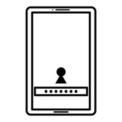 smartphone device with keyhole and password