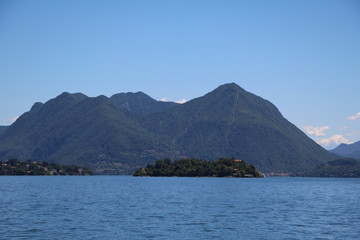 Sasso del Ferro and  Isola Madre at Lake Maggiore, Piedmont Italy