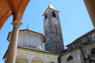Fototapeta na wymiar Church of Saints Gervaso and Protaso in Baveno on Lake Maggiore, Italy