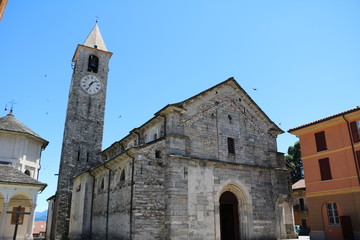 Fototapeta na wymiar Chiesa dei Santi Gervaso and Protaso in Baveno on Lake Maggiore, Italy