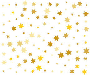 Golden Stars Confetti Banner