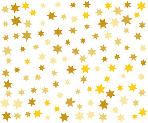 Golden Stars Confetti Banner