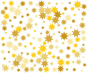 Golden Stars Confetti Banner