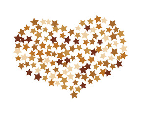 Starry Heart. Vector Design