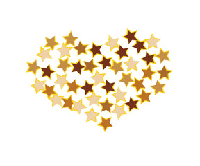 Starry Heart Vector Design