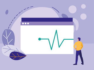 man using template webpage © djvstock