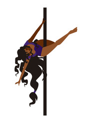 african woman pole dancer