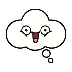 cute cartoon thought bubble